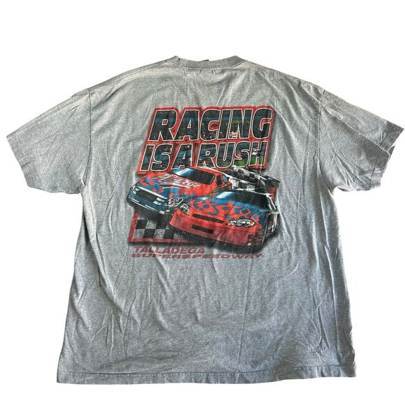 Talladega Racing Graphic Shirt Men's XXL NASCAR Back Hit Super Speedway 90s Cars - Picture 3 of 9